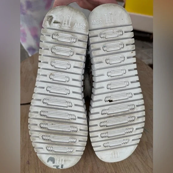 ILSE JACOBSEN Gray & Ivory Soft Shearling Foldover Tulip Boot Eur 38 US 7.5 - Picture 10 of 10